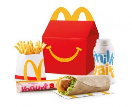 Happy Meal Wrap Cu Gustări De Pui La Grătar Cu Cartofi Prăjiți [490-600 Cals]