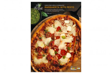 Morrisons The Best Margherita With Pesto Pizza 470G