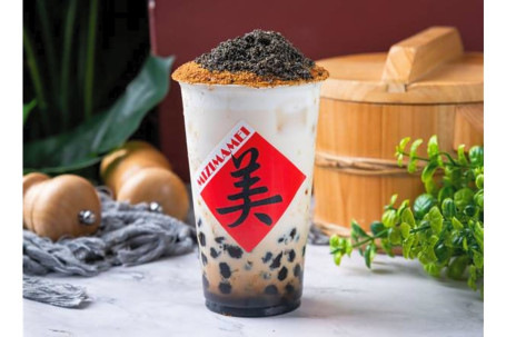 Zhī Má Hēi Táng Zhēn Zhū Dòu Jiāng Sesame Boba Caramel Soy Milk Sprinkle