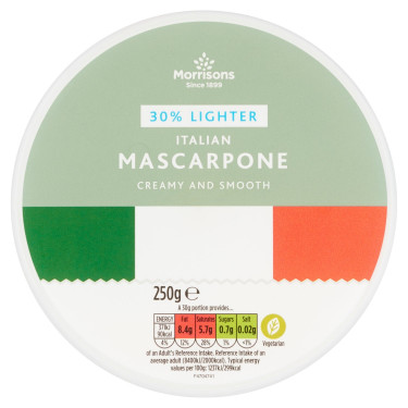 Morrisons 30 Brichetă Brânza Mascarpone Italiană 250G