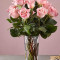 12 Long Stem Pink Roses