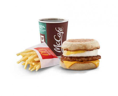 Trio De Cârnați Mcmuffin Cu Ou [590.0 Cals]