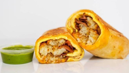 Bacon, Ouă Cheddar Mic Dejun Burrito