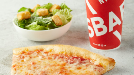 Combo: One Slice- Ny Cheese Pizza, Side Dish Regular Soft Drink