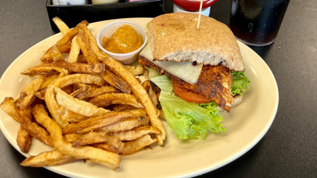 Blackened Chicken Sandwich Home-Cut Fries