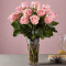 Long Stem Pink Rose Bouquet