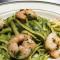 Creamy Pesto Pasta W/Garlic Butter Shrimp