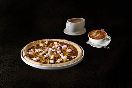 Pizza Two Hot Drinks