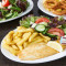 Grilled Fillet Of Fish, Chips Salad