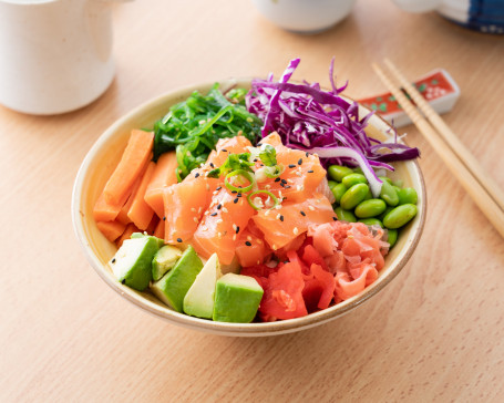 Himitsu Soy Salmon Soba Poke Bowl