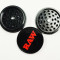 Black Plastic Tobacco Grinder Magnetic No.1 Crusher 60Mm Shark Teeth