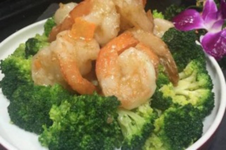 Wok Fry King Prawn With Broccoli