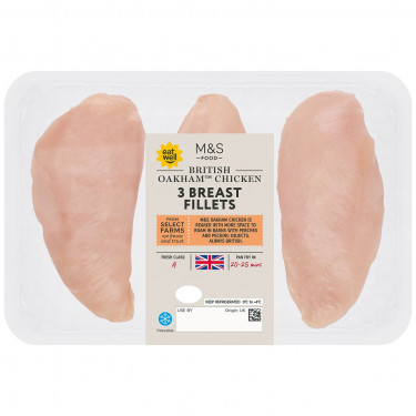 M S Food British Oakham 3 File De Piept De Pui 570G