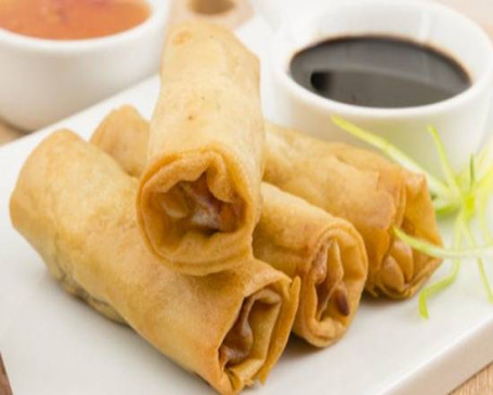 4 Crispy Vegetable Rolls Zhāi Juǎn