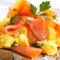 2 Scrambled Eggs Sourdough Bread Smoked Salmon With Salad