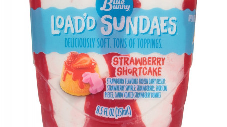 Blue Bunny Load'd Sundaes Strawberry Shortcake, 8.5