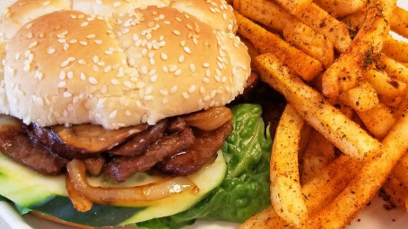 Beefless Grateful Burger With Seasoned Fries