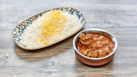 Khoresht Bamieh With Rice