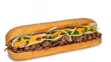 Philly Cheesesteak Sub Cu Cartofi Prăjiți