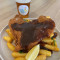 250G Chicken Schnitzel, Chips And Gravy