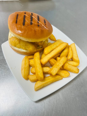 Fish Burger Tartare Suce Chips