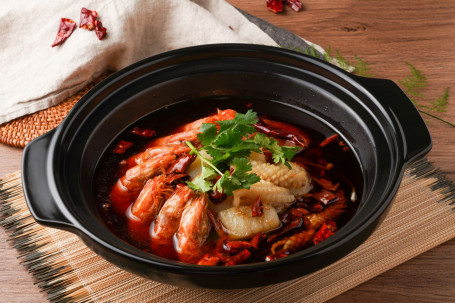 Xiāng Là Shuǐ Zhǔ Hǎi Xiān Guō （Seafood Pot With Hot Spicy Sauce）