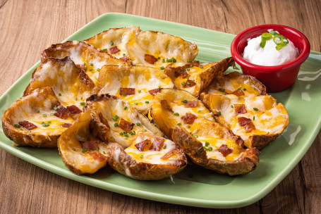 Cheesy Baked Potato Skins Zhī Shì Kǎo Jú Shǔ Pí (6Pcs)