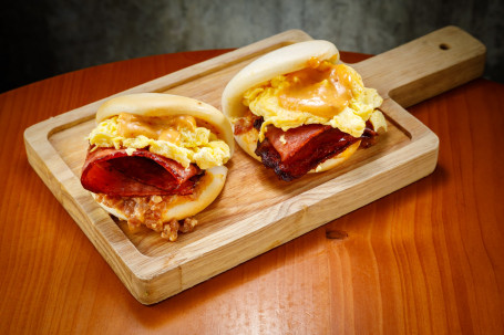 Double Bacon Benedict Bao's