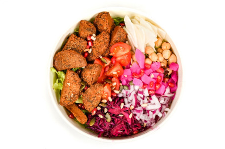 Falafel With Hummus (Salad Box)