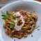 Homemade Pasta With Burrata Nuts And Shrimps