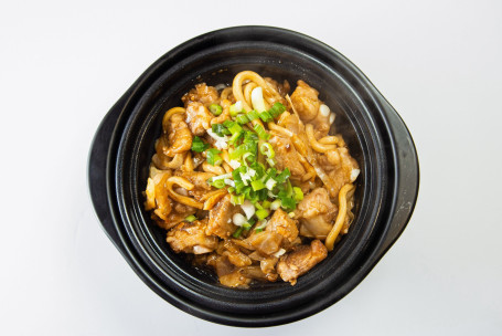 Clay Pot Udon With Mini Ribs In Garlic Suàn Xiāng Pái Gǔ Bāo Zǐ Mèn Wū Dōng