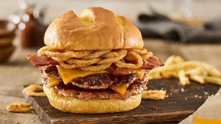 Double Bbq Bacon Cheddar Turkey Burger