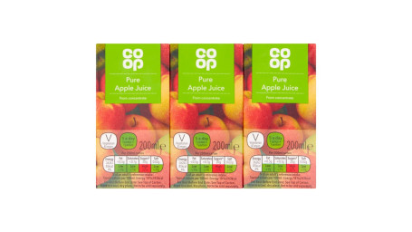 Co-Op Pure Suc De Mere Multipack 3 X 200Ml