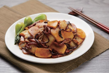 Shàng Hǎi Chǎo Nián Gāo Wok-Fried Rice Cake With Pork And Vegetable In Shanghai Style