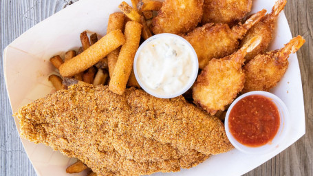 Fried Catfish And Shrimp Basket