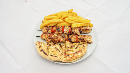 Chicken Souvlaki And Chips