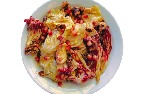 Bitter Leaves Salad, Pomegranate Walnuts