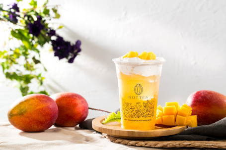 Máng Guǒ Chá Jiān Guǒ Nǎi Gài Mango Tea With Nut Cream