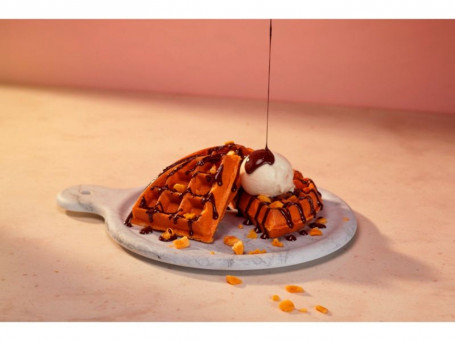 Dark Chocolate Honeycomb American Waffle