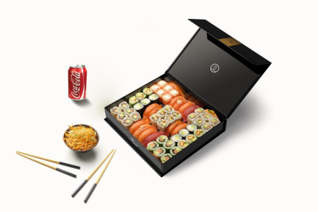 Office Sushi Deal No.1 Blackbox Classic (58 Pieces) With 4 Drinks And 4 Snacks Or Desserts