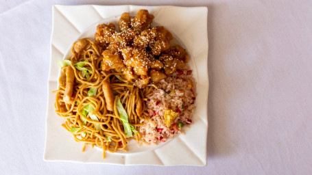 13. Sesame Chicken Combination Plate