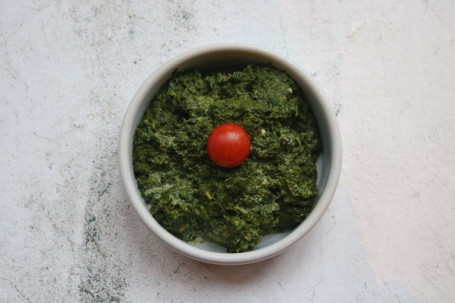 Creamed Spinach And Cherry Tomatoes Cooked With Fresh Dill And Spices