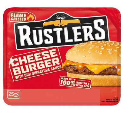 Rustlers Flame Grilled Cheese Burger 141G