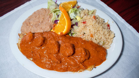 Filete Al Chipotle Con Camarones