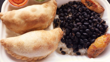 3 Empanadas Of Your Choice, One Side Plus Soda Or Water