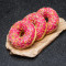 3 Strawberry Ring Doughnuts