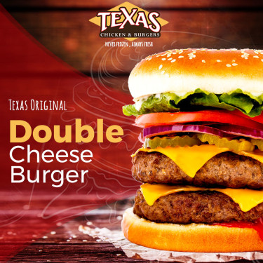 Texas Burger Dublu Cu Brânză