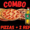 Combo Familia 1 3 Pizzas 2 Guaraná Antárctica 1L