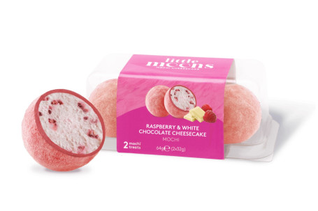 Raspberry White Chocolate Cheesecake Mochi Fù Pén Zi Bái Qiǎo Kè Lì Zhī Shì Dàn Gāo Dà Fú