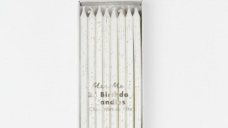 Meri Meri Silver Glitter Candles